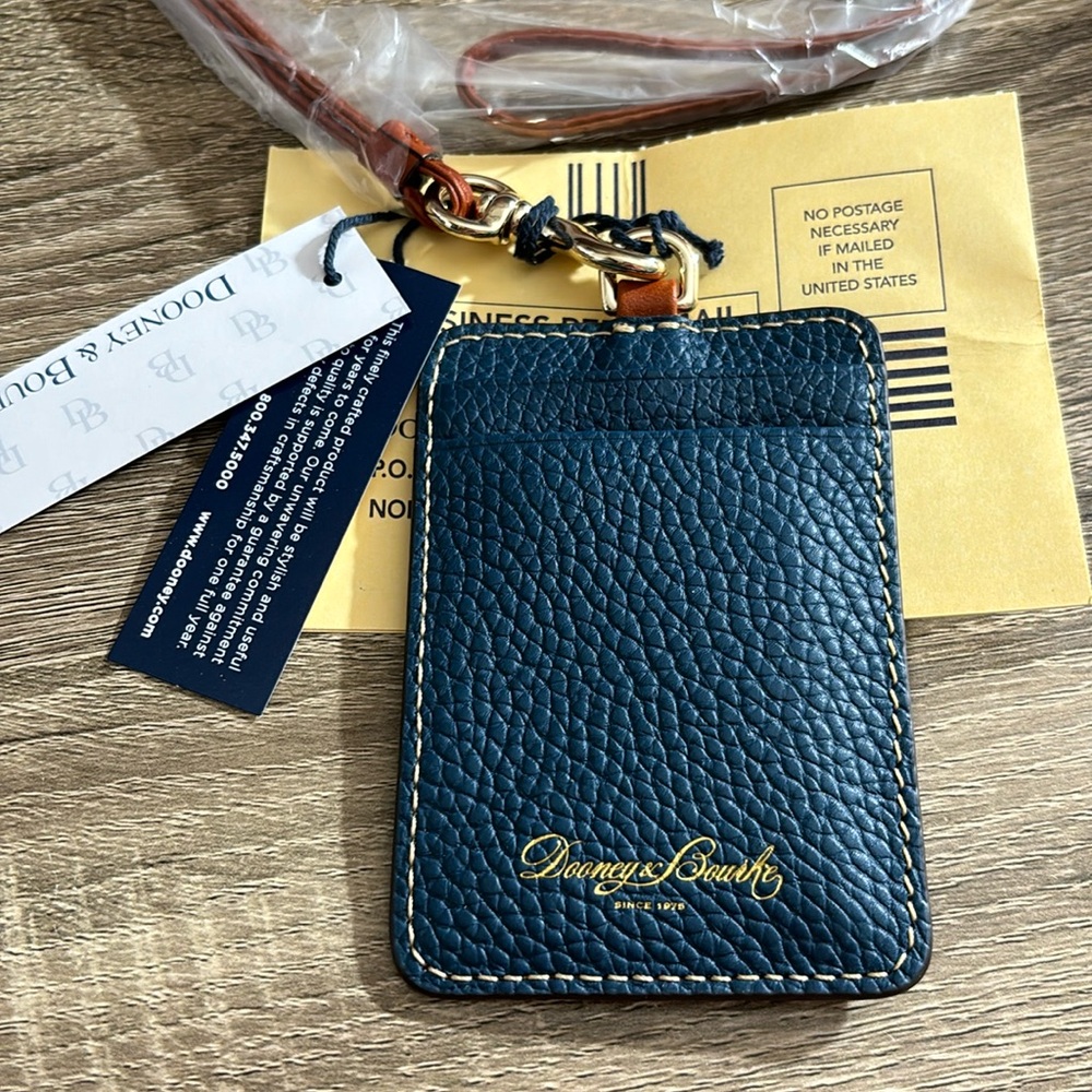 Dooney & Bourke Pebble Grain ID Lanyard NWT